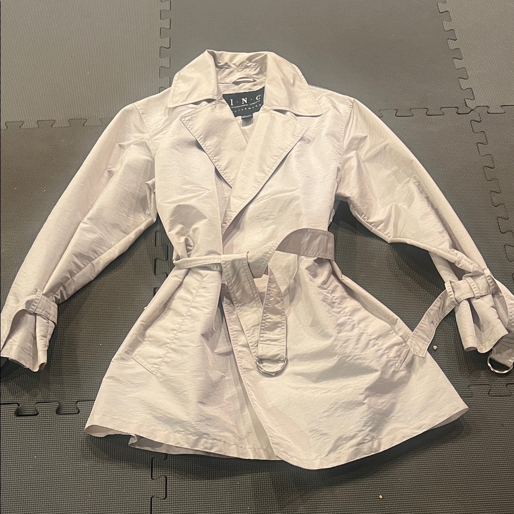 INC International Concepts Women's Light Tan Trench Coat